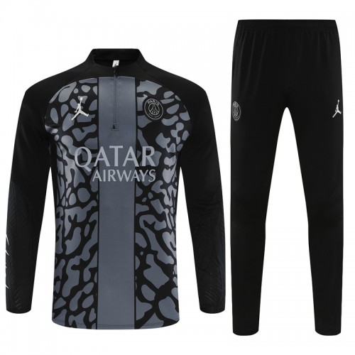 Paris Saint-Germain Sweat d'Entraînement Quarter-Zip 2023-24 Noire Paris Saint-Germain Sweat d'Entraînement Quarter-Zip 2023-24 Noire